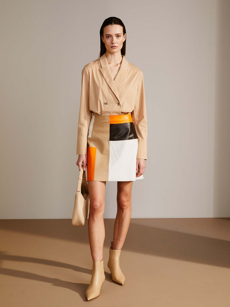 Marc Cain Nappa Leather Mini Skirt