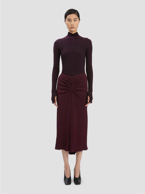 Victoria Beckham Ribbed Long Sleeve Polo