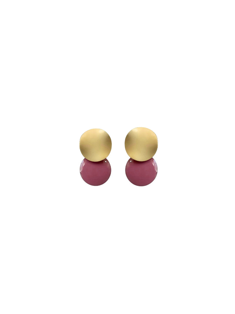 Terrena Enamelled Brass Earrings
