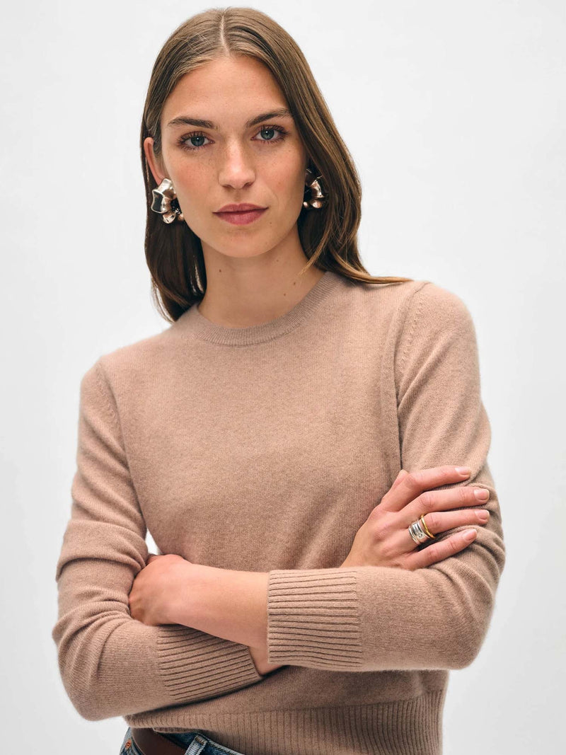 White + Warren Shrunken Classic Cashmere Crewneck
