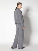 Sminfinity Herringbone Pleated Palazzo Pants