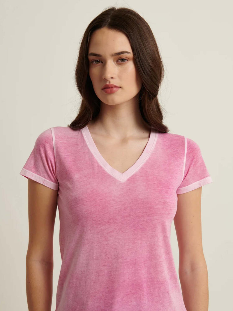 Patrick Assaraf Classic Reverse Spray V-neck T-shirt