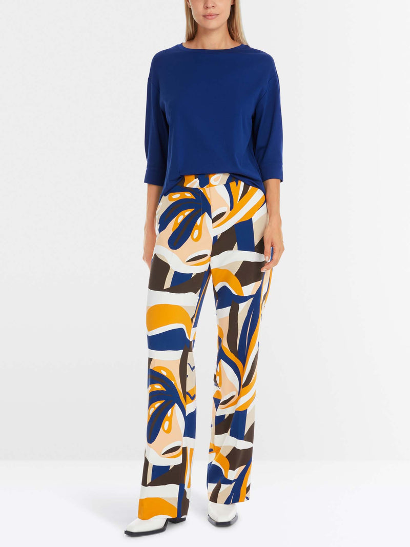 Marc Cain Relaxed T-shirt with Mid-Length Sleeves