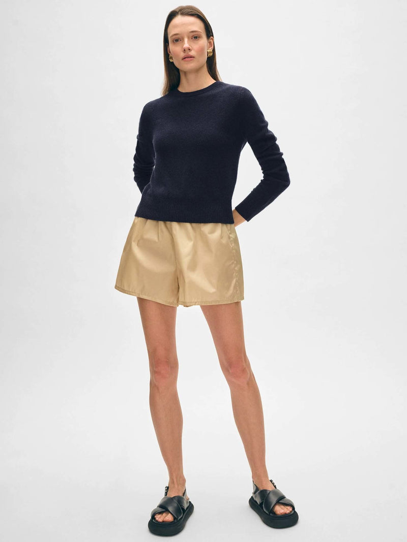 White + Warren Shrunken Classic Cashmere Crewneck