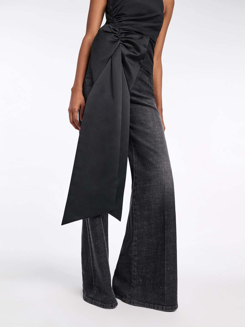 Dorothee Schumacher Poplin Power Sleeveless Top with Silk Duchesse Satin Bow