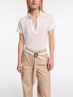Dorothee Schumacher Natural Ease Polo Shirt w. Ribbed Knit Collar
