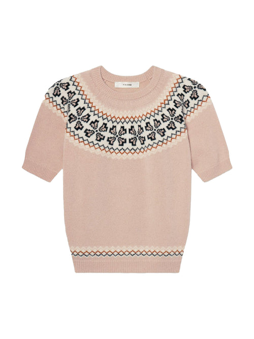 Frame The Short Sleeve Fairisle Sweater