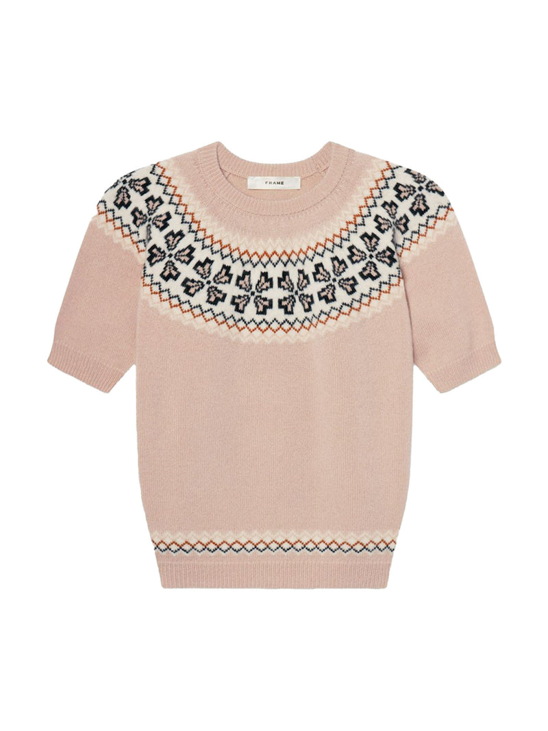 Frame The Short Sleeve Fairisle Sweater
