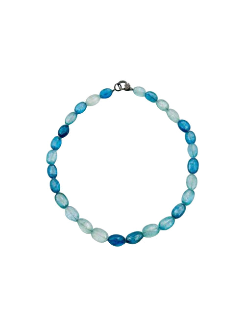 JMNYC Large Oval Faceted Multi Kyanite Necklace