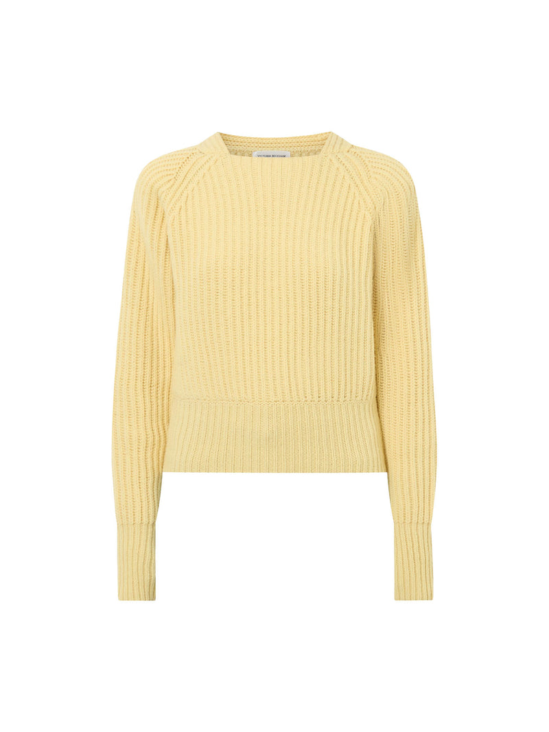 Victoria Beckham Rib Detail Cropper Jumper