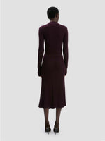 Victoria Beckham Ribbed Midi Skirt