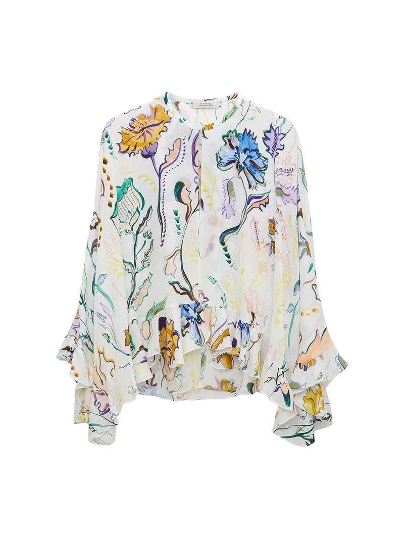 Dorothee Schumacher Floral Twist Tie Detail Blouse