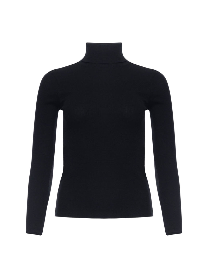 Patrick Assaraf Modal Rib Turtleneck