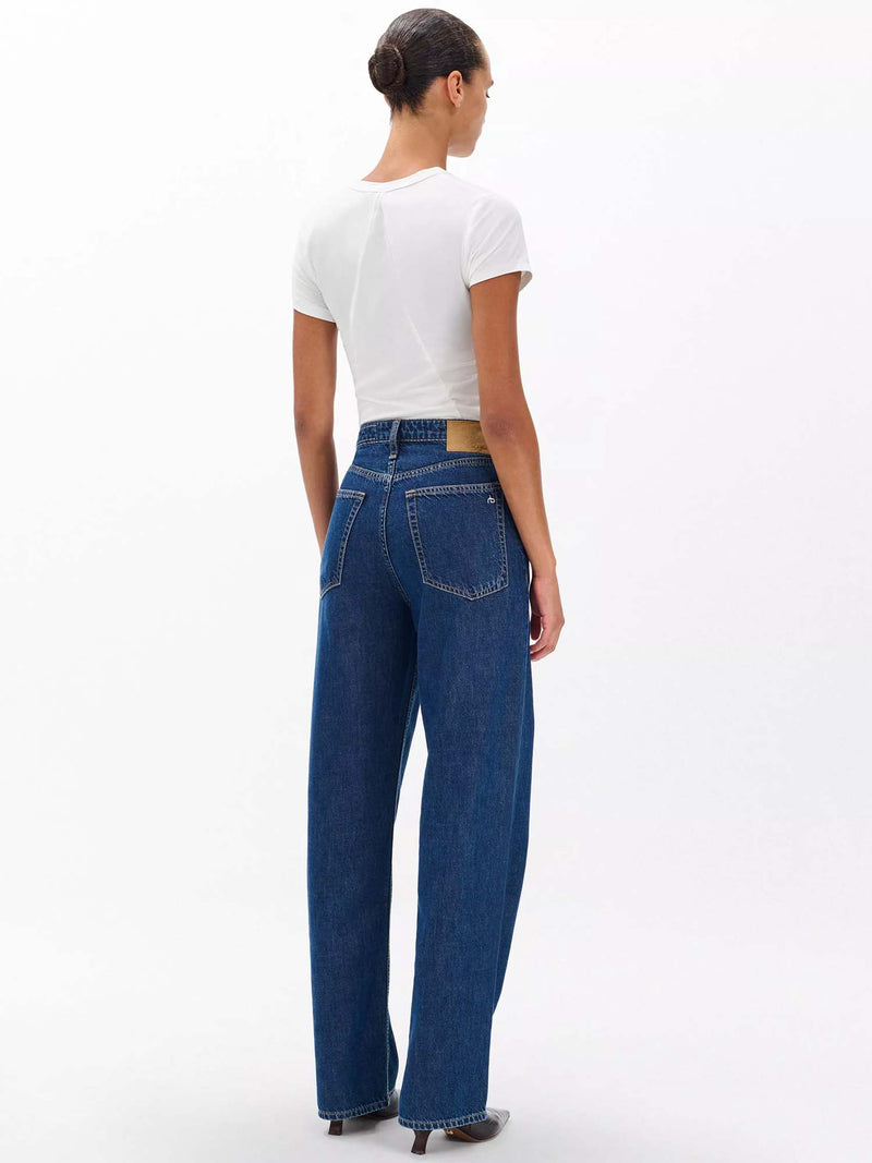 Rag &amp; Bone Feather Weight Logan Mr Wide Leg Jeans
