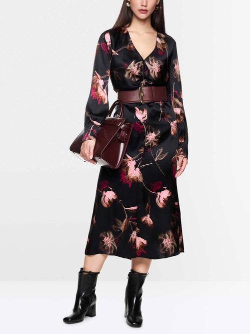 Marc Cain Silk Floral Print Dress