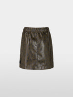 Marc Cain Sports Faux Leather Leopard Print Mini Skirt