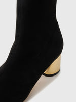 Casadei Cleo Tall Boot with Gold Heel