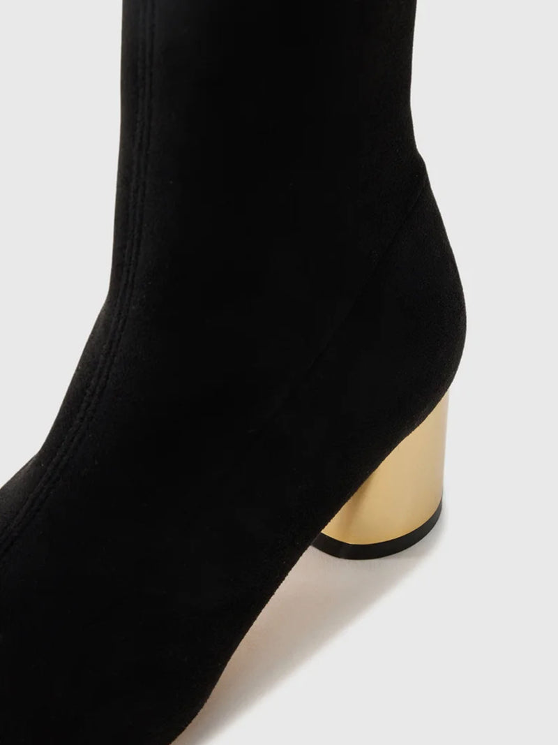 Casadei Cleo Tall Boot with Gold Heel