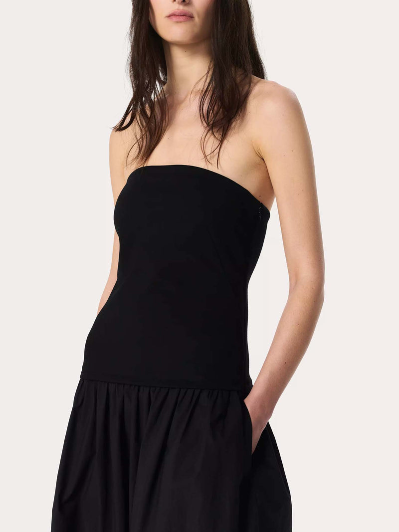 Rag &amp; Bone Irina Mixed Media Strapless Dress