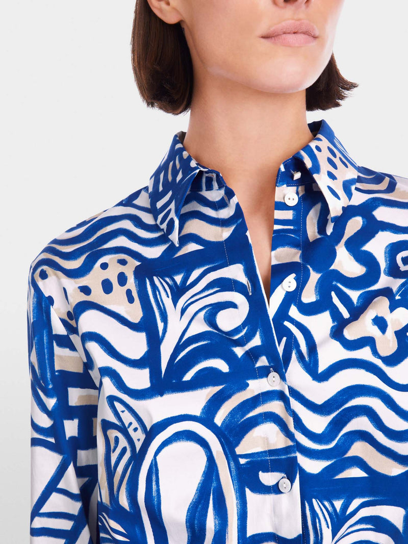 Marc Cain Cropped Blouse with Tie Detail