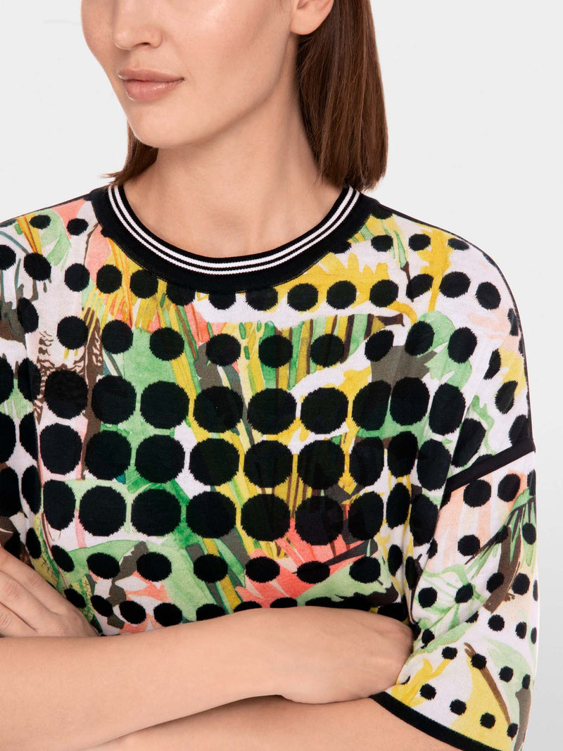 Marc Cain Sports Elbow Sleeve Sweater with Circle Details