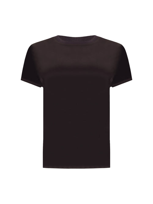 Patrick Assaraf Silk Satin Short Sleeve Tee