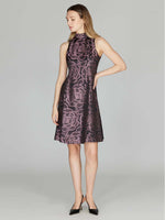Mi Jong Lee Rose Dot Jacquard Short Dress