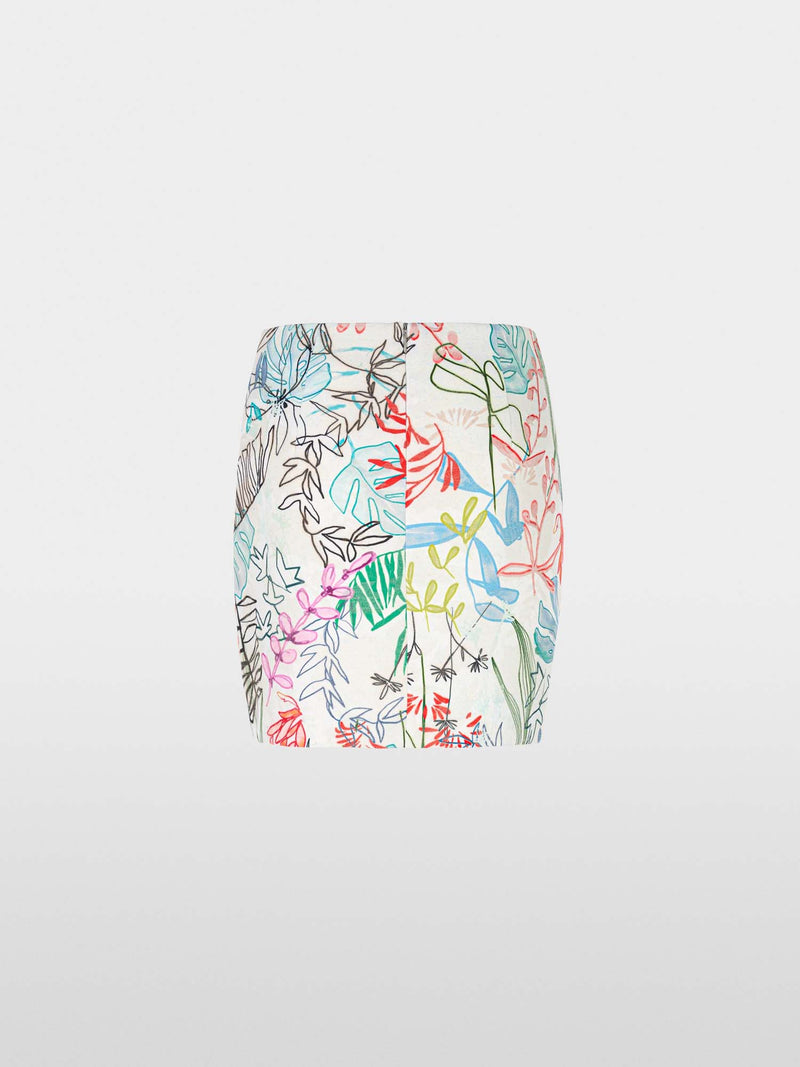 Marc Cain Mini Skirt with Arty Leaf Motif