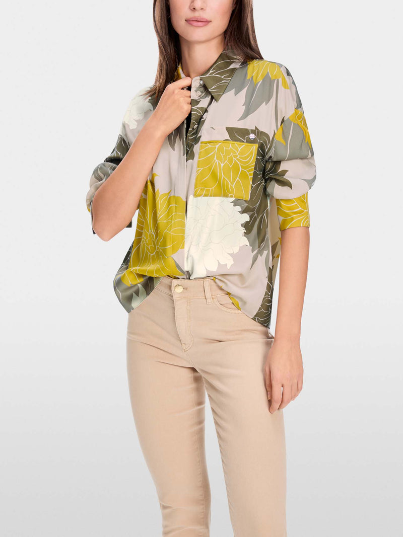 Marc Cain Blouse with Floral Pattern
