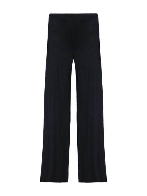 Mi Jong Lee Matte Jersey Straight Pant with Elastic Waist