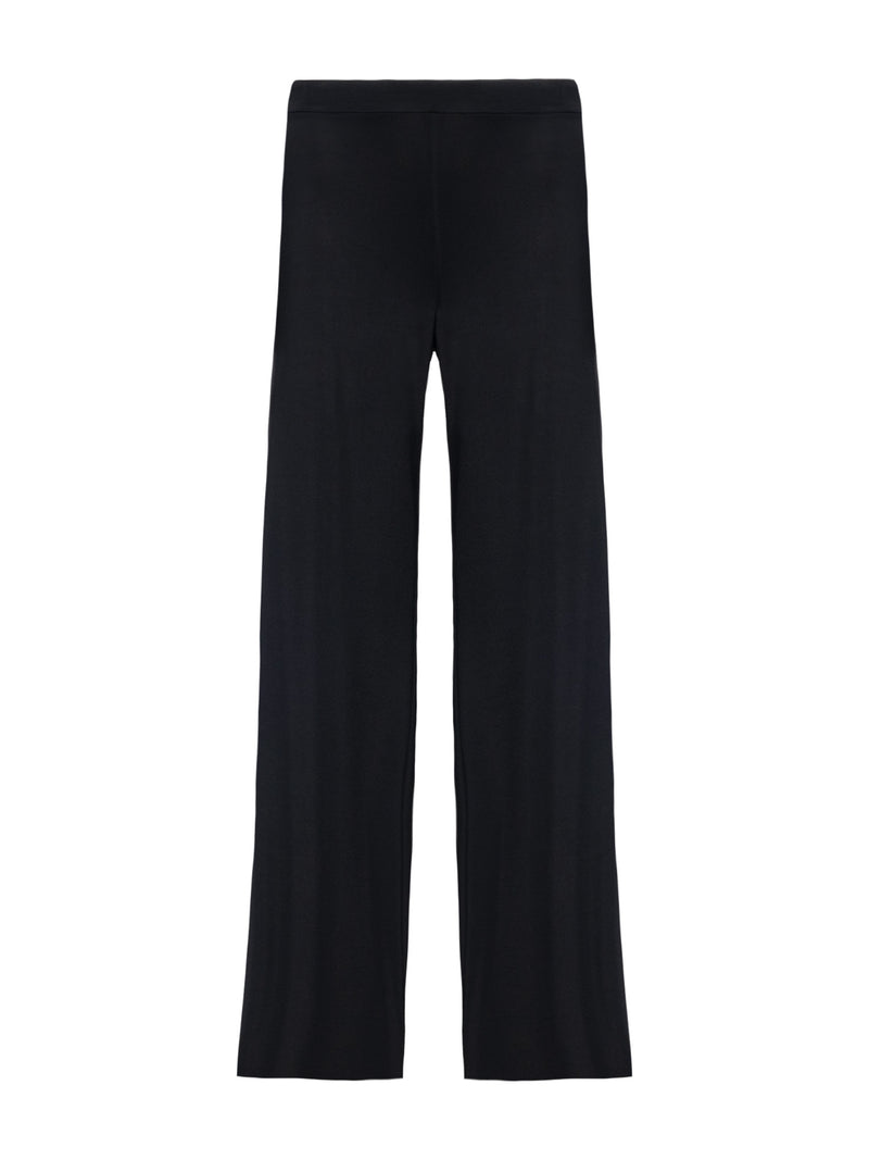 Mi Jong Lee Matte Jersey Straight Pant with Elastic Waist