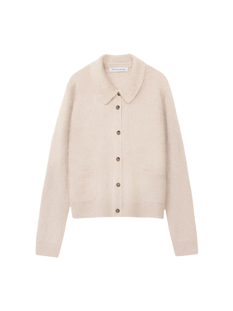 Iris Von Arnim Elyn Brushed Cashmere Cardigan