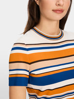 Marc Cain Short Sleeve Striped Sweater