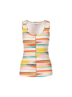 Marc Cain Sports Sleeveless Top with Tie-dye Stripes