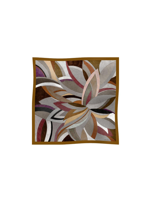 Cinzia Rocca Maxi Wool &amp; Silk Scarf with Stylized Pattern