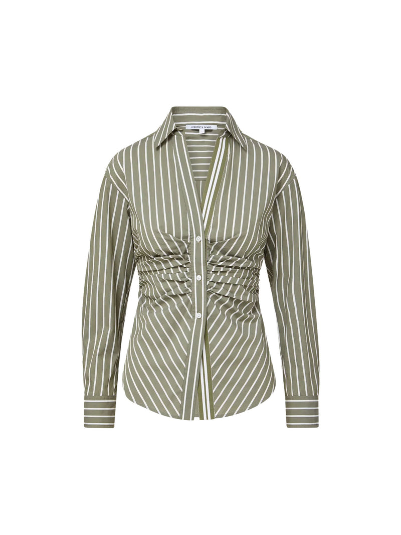 Veronica Beard Devra Striped Button-Down Shirt