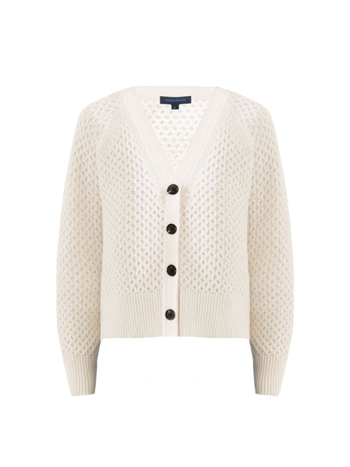 Patrick Assaraf Waffle Stitch Raglan Cardigan