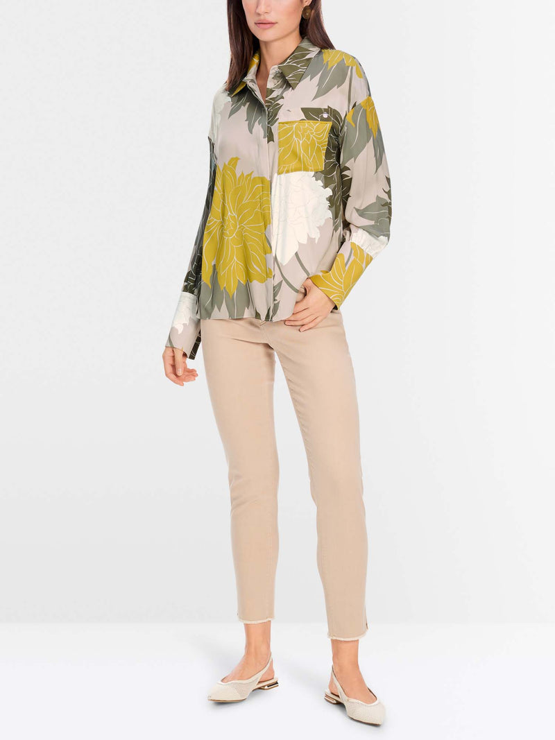 Marc Cain Blouse with Floral Pattern