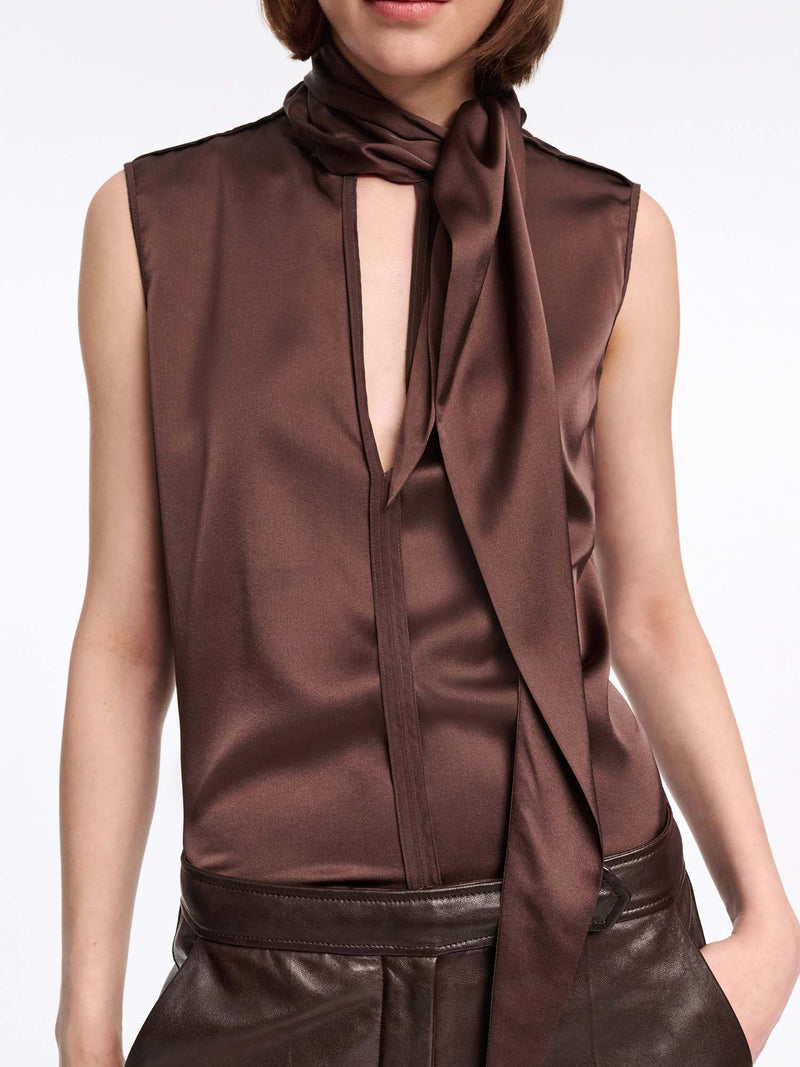 Dorothee Schumacher Sense of Shine Top with Scarf Detail