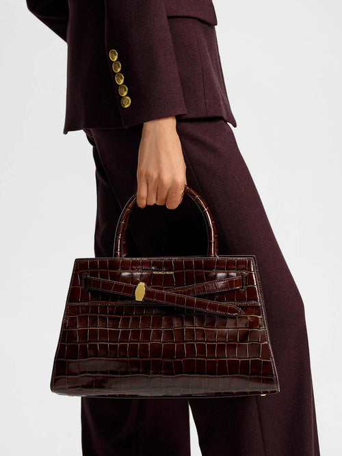 Veronica Beard Croc Embossed Dash Bag