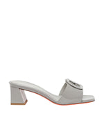 Santoni Marta Patent Crystal-Buckle Mules
