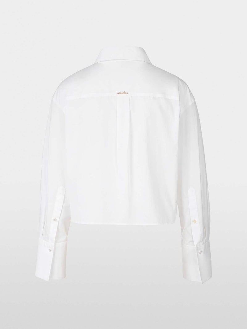 Marc Cain Cropped Blouse with Tie Collar