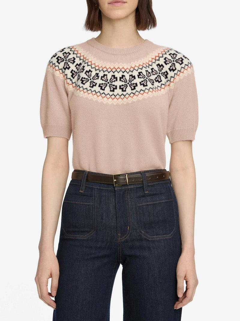 Frame The Short Sleeve Fairisle Sweater