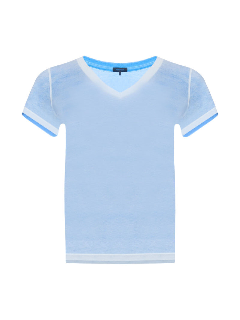 Patrick Assaraf Classic Reverse Spray V-neck T-shirt