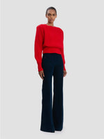 Victoria Beckham Rib Detail Cropper Jumper