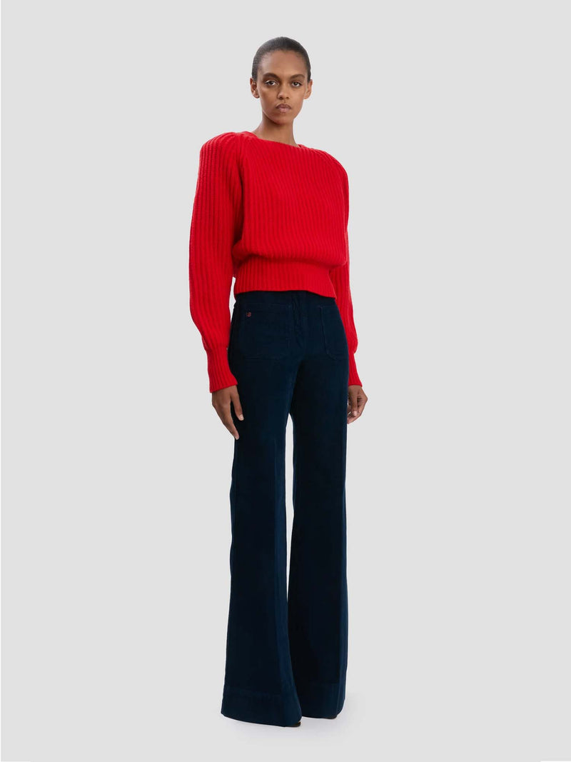 Victoria Beckham Rib Detail Cropper Jumper