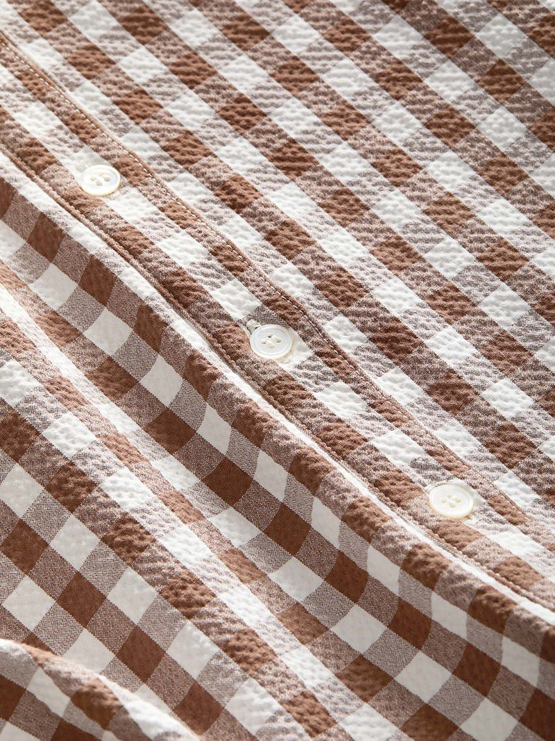 Veronica Beard Mackey Gingham Seersucker Halter Dress