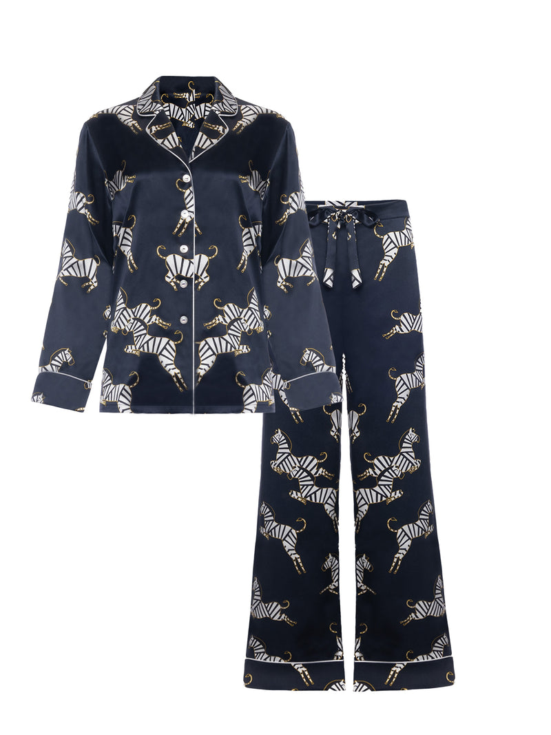 Olivia Von Halle Satin Zebra Pajamas Olivia Von Halle Lila Silk