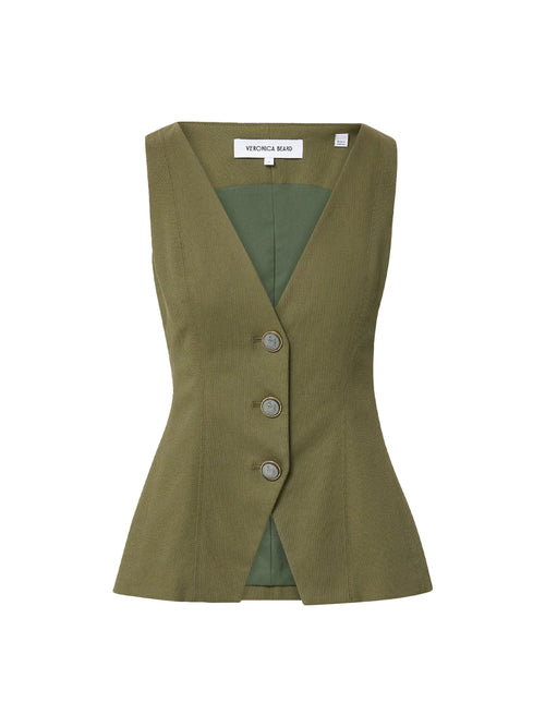 Veronica Beard Avalina Button-Up Vest