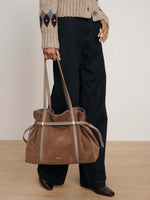 Veronica Beard Suede Lasso Bag
